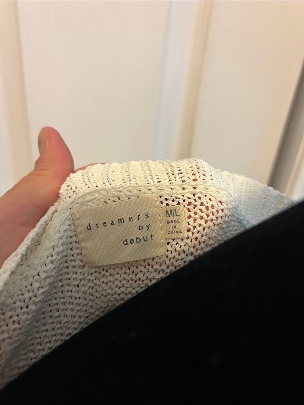 Cream 'Beach' Crewneck Sweater with Multicolor Stitching - Picture 2 of 6
